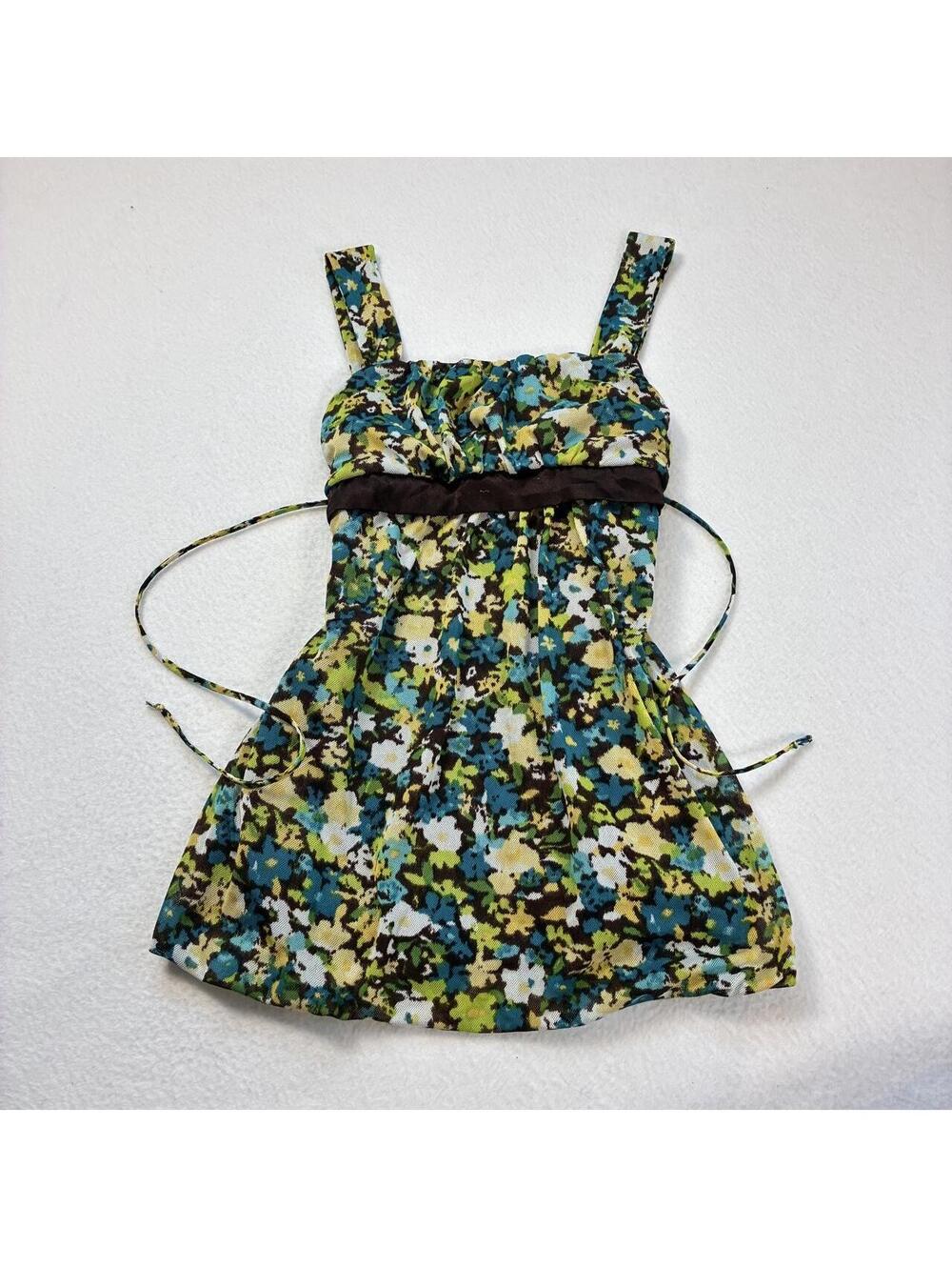 My Michelle floral tie back babydoll top with bubble hem!